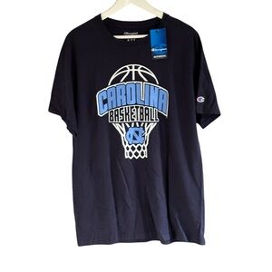 Champion Carolina Basketball NWT Navy Tee Shirt Size Large Unisex